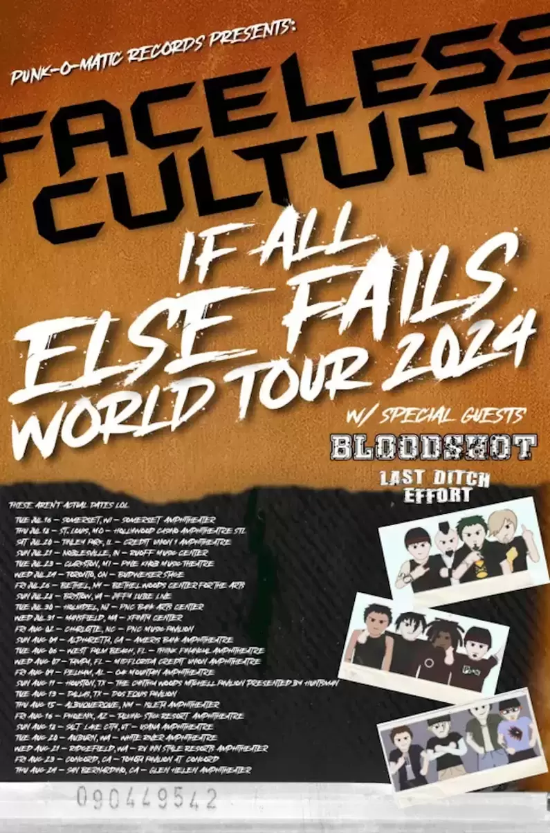 IF ALL ELSE FAILS WORLD TOUR 2024